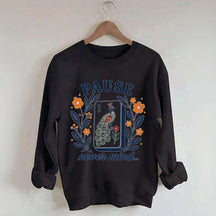 Pause Nevermind Peacock Mahjong Sweatshirt