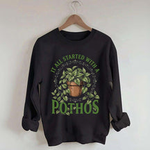 Cute Indoor Plant Pothos Sweatshirt