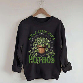 Cute Indoor Plant Pothos Sweatshirt