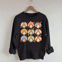 Boho Turkey Thanksgiving Preppy Fall Wild Sweatshirt