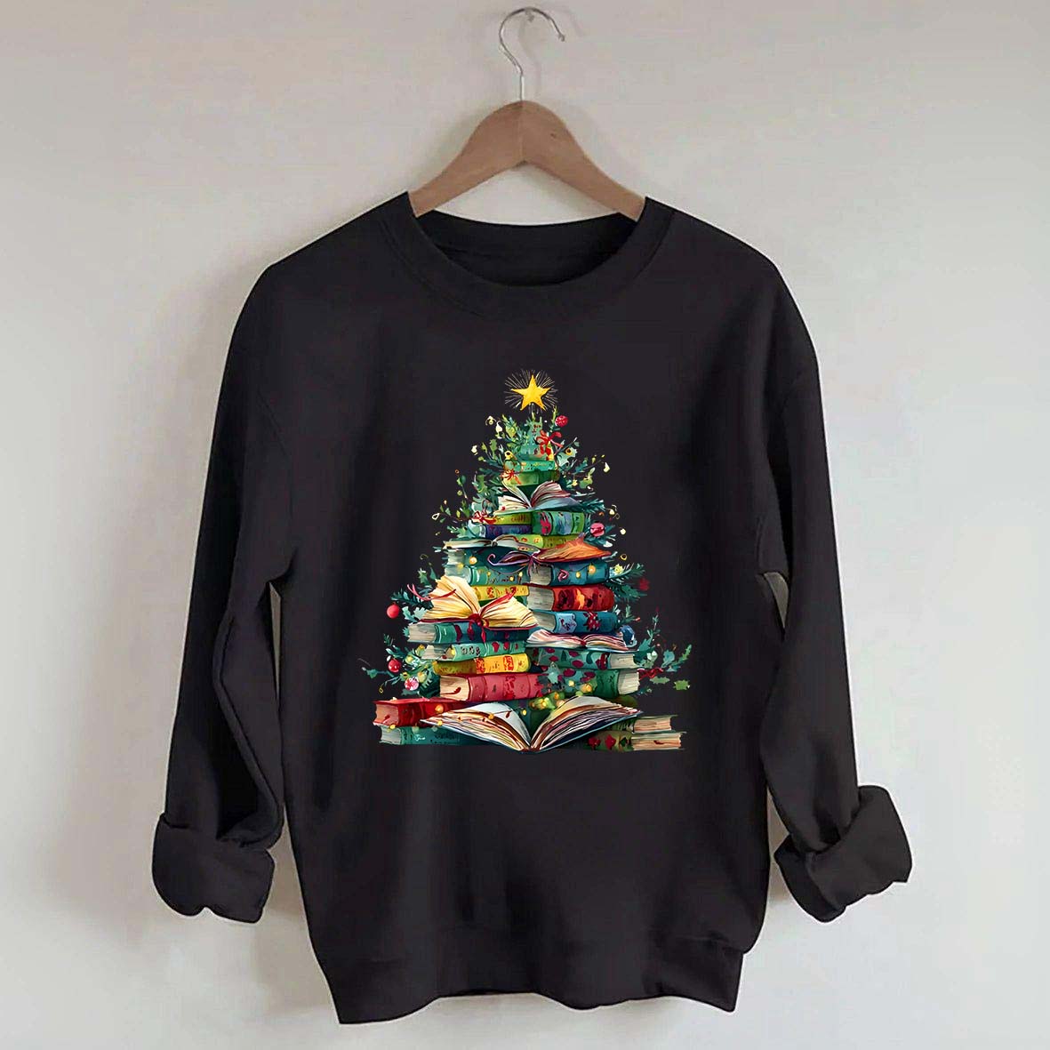 Christmas Book Tree Xmas Lover Sweatshirt