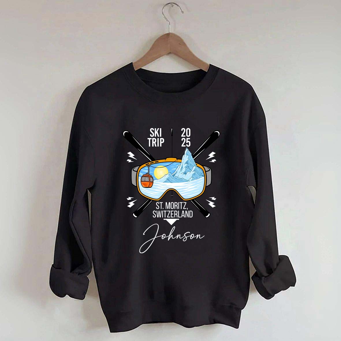 Custom Family Ski Vacation Sweatshirt