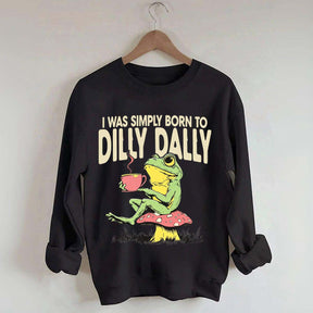 Born to Dilly Dally Vintage Frog Sweatshirt