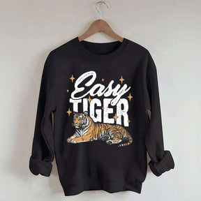 Trendy Retro Tiger Graphic Sweatshirt