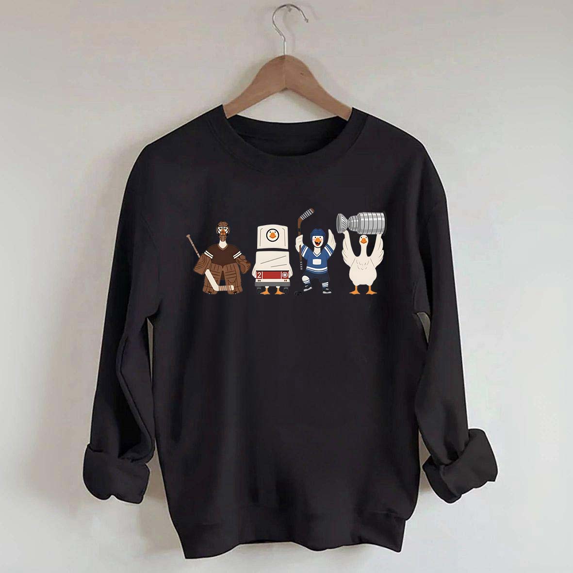 Funny Hockey Goose Sweatshirt