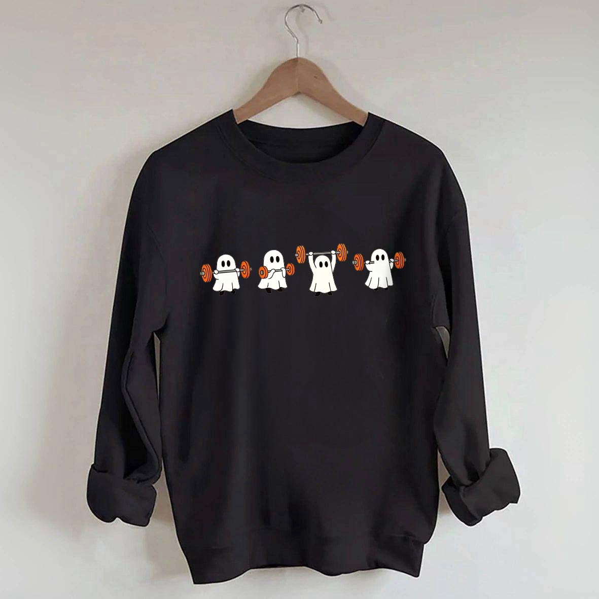 Weight Lifting Ghosts Halloween Sweatshirt