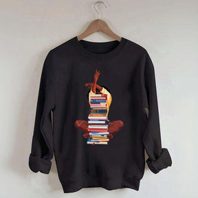 Black Woman With Books Sweatshirt