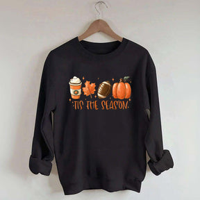 Tis The Season Coffee Football Sweatshirt