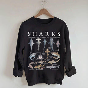 Vintage Shark Species Sweatshirt