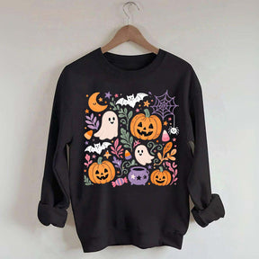 Floral Halloween Fall Spooky Season Sweatshirt