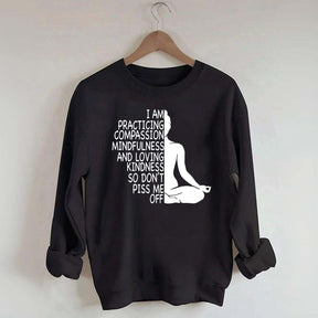 Mindfulness Kindness Humor Yoga Sweatshirt