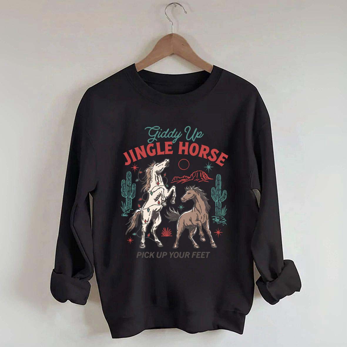 Giddy Up Jingle Horse Christmas Sweatshirt