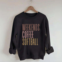Weekends Coffee Softball Mom Sweatshirt