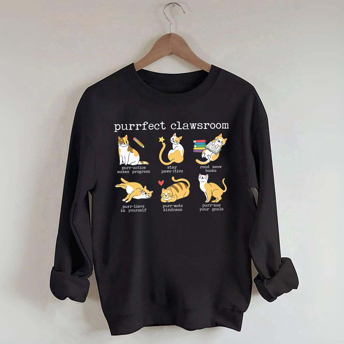 Teacher Puns Cat Lover Sweatshirt