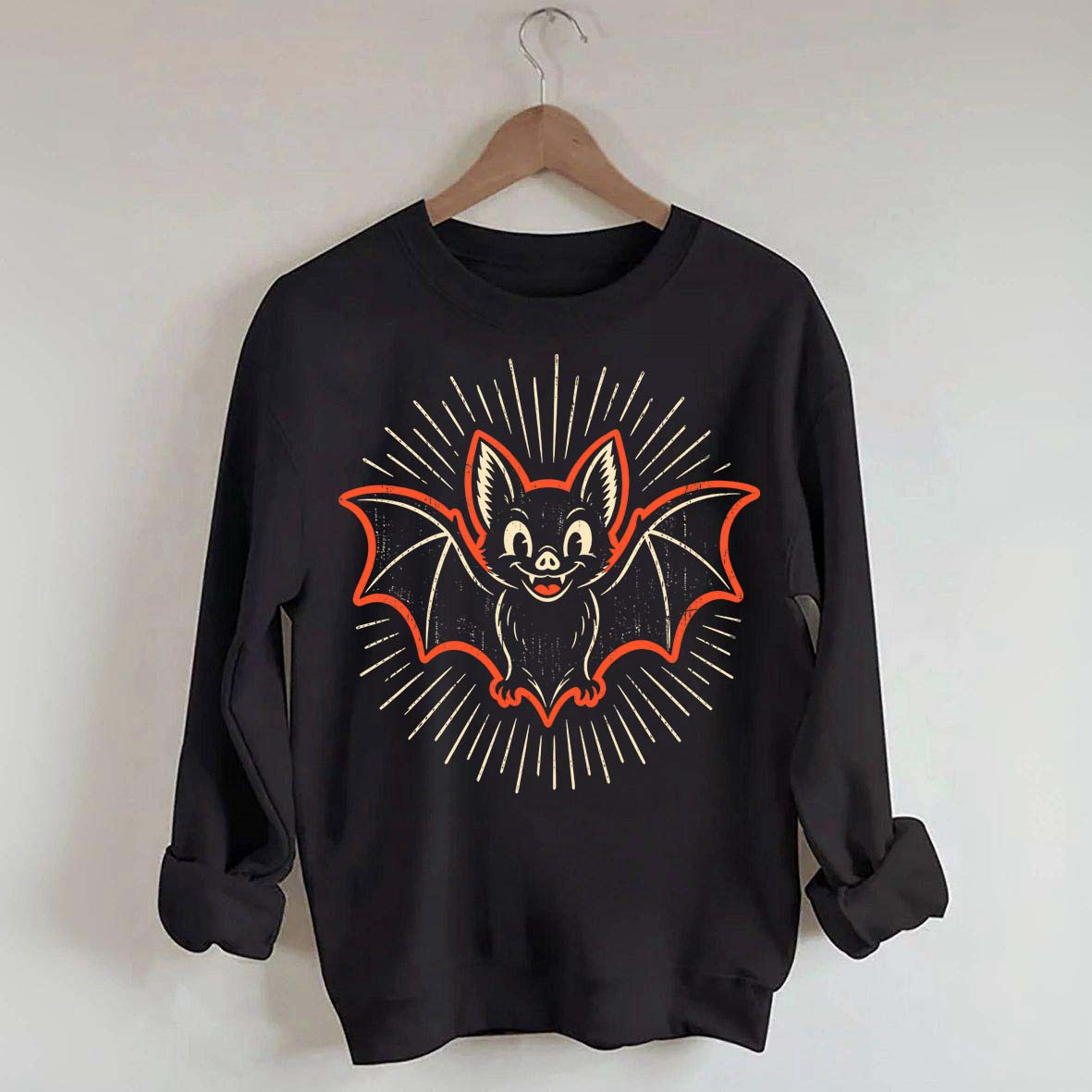 Retro Bat Spooky Season Sweatshirt