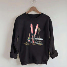 Apres Ski Champagner Skifahrer Sweatshirt