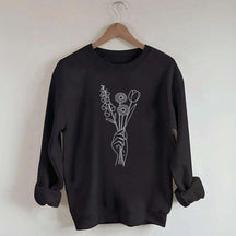 No Words Foxglove Daisy Tulip Sweatshirt