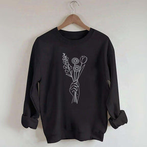 No Words Foxglove Daisy Tulip Sweatshirt