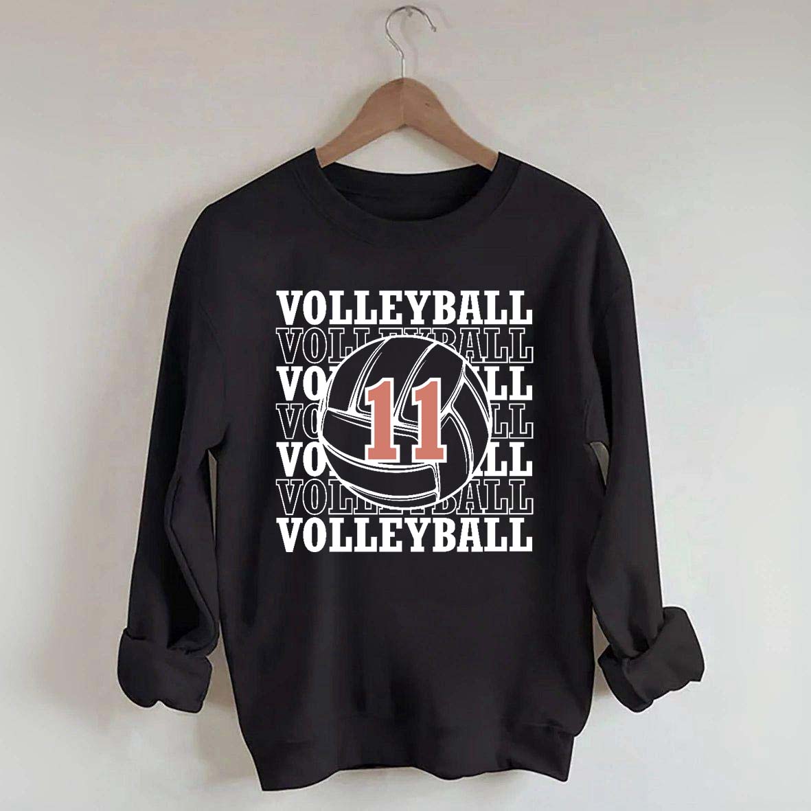 Custom Volleyball Number Team Sweatshirt