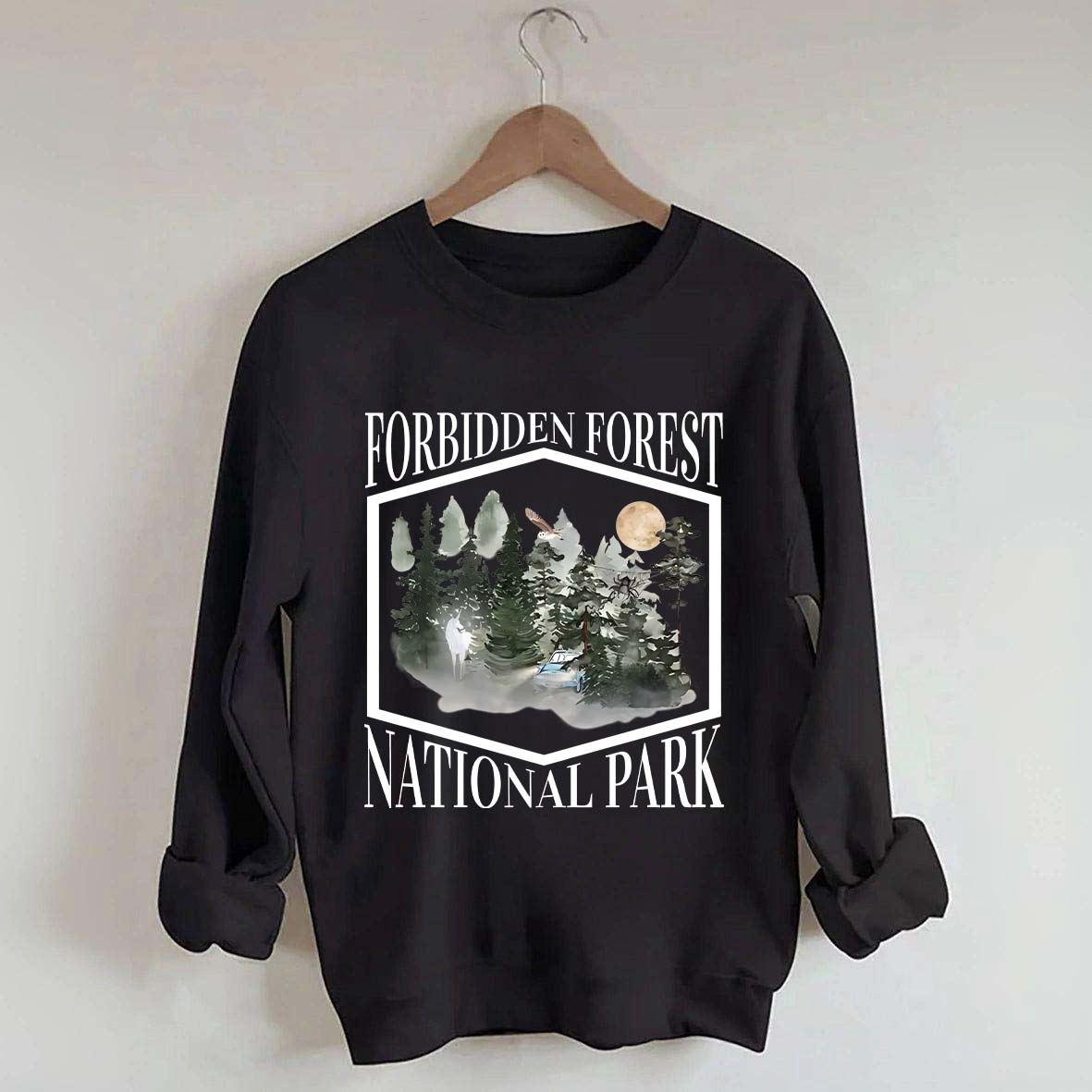 Retro Funny Forbidden Forest National Park Wizarding World Sweatshirt