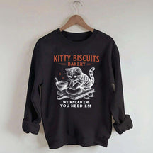 Sourdough Bread Kitty Biscuit Sweatshirt