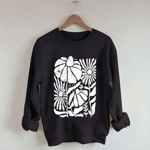 Boho Wildflowers Distressed Flowers Sweatshirt