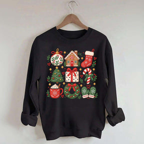 Boho Cozy Christmas Matching Xmas Sweatshirt