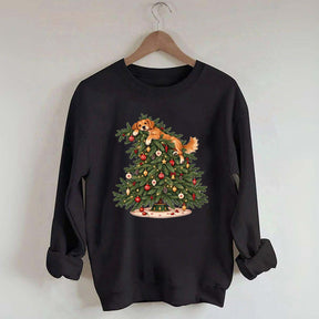 Christmas Tree Dogs Cute Sweatshirt