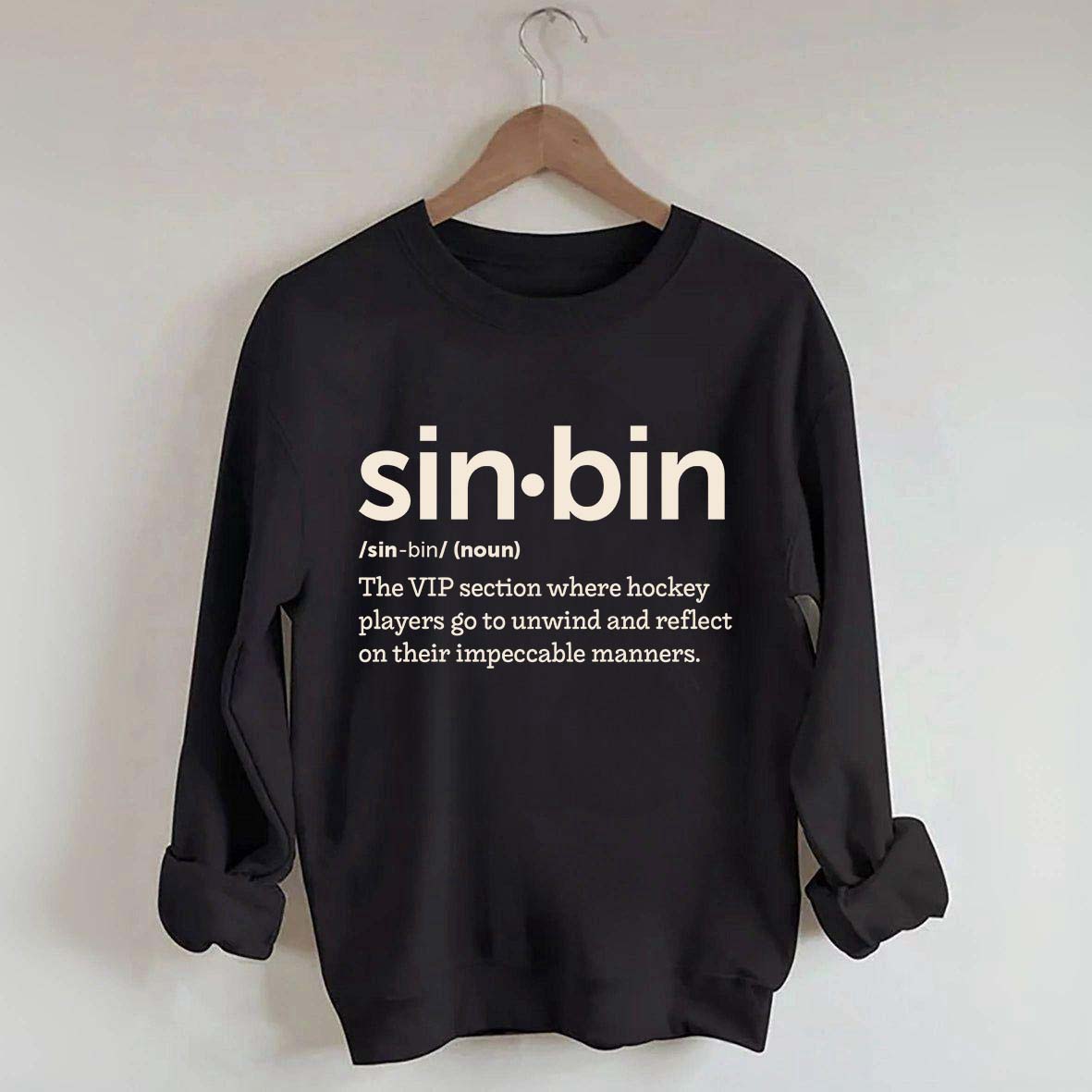 Sin Bin Funny Hockey Definition Sweatshirt