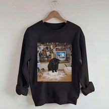 Halloween Black Cat Ghost Sweatshirt