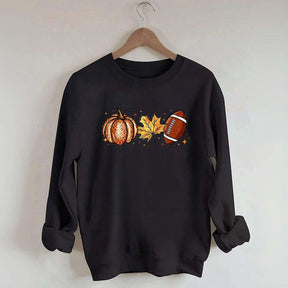 Fall Football Pumpkin Graphic Sweatshirt