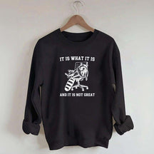 It Is What It Is Racoon Sweatshirt