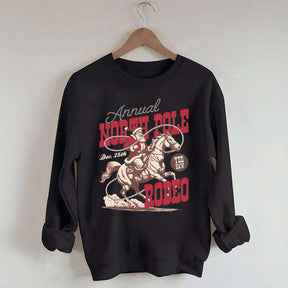 Annual North Pole Rodeo Western Christmas Sweatshirt
