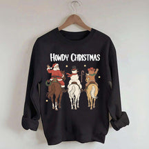 Howdy Christmas Western Cowgirl Rodeo Sweatshirt