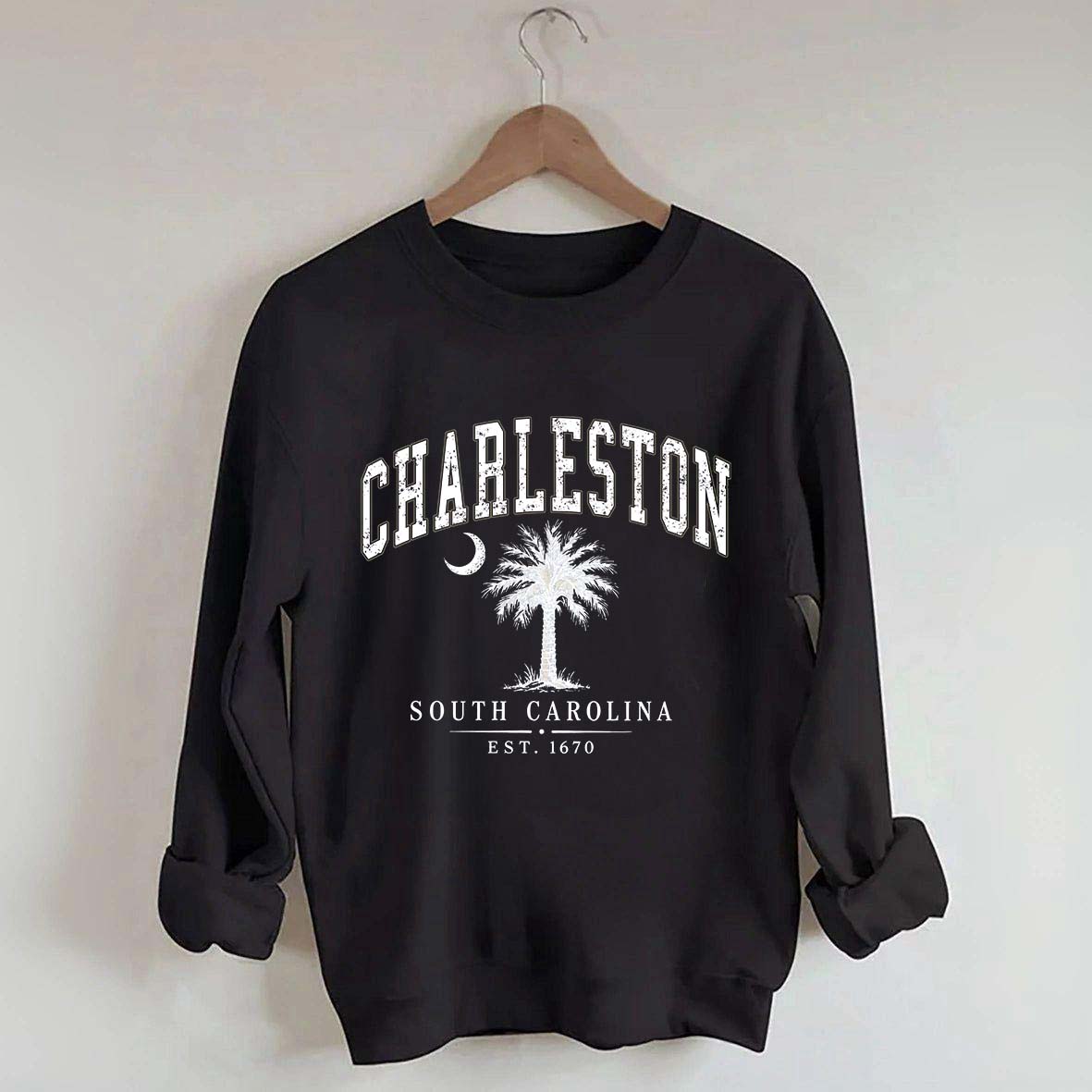 Retro Charleston South Carolina Palm Tree Sweatshirt