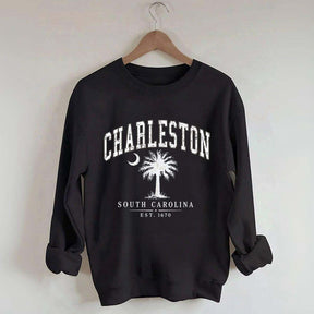 Retro Charleston South Carolina Palm Tree Sweatshirt