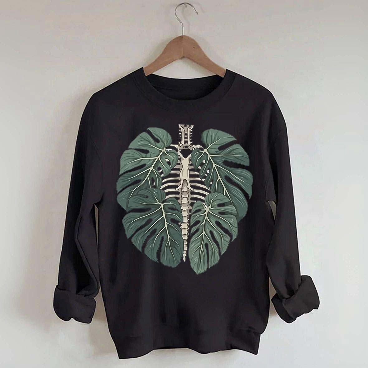 Retro Skeleton Plant Body Sweatshirt