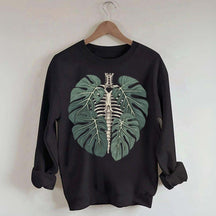 Retro Skeleton Plant Body Sweatshirt