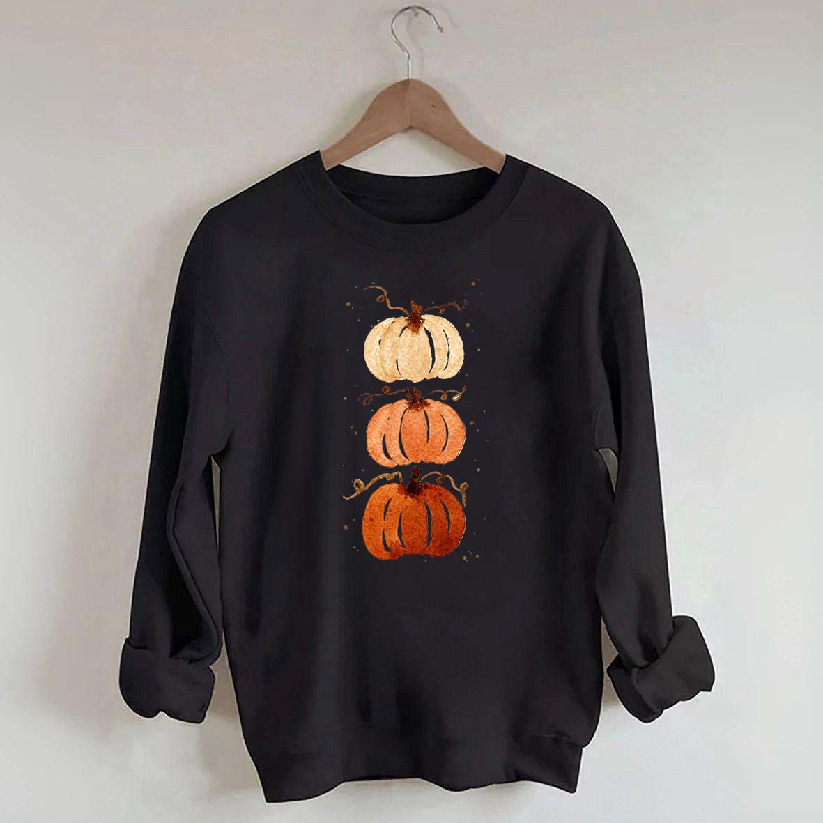 Watercolor Fall Pumpkin Harvest Sweatshirt