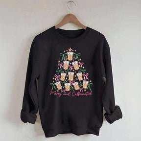 Merry and Caffeinated Tree Sweatshirt
