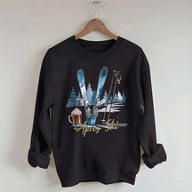 Apres Ski Skifahrer Schokolade Coffee Sweatshirt