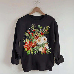 Vintage Christmas Floral Sweatshirt