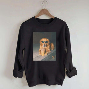 Golden Retriever Drinking Iced Coffee Sweatshirt