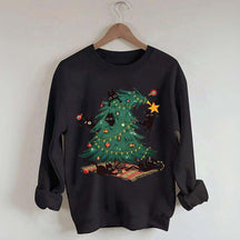 Christmas Tree And Cat Owner Sweatshirt