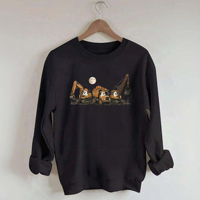 Halloween Construction Ghosts Excavator Sweatshirt