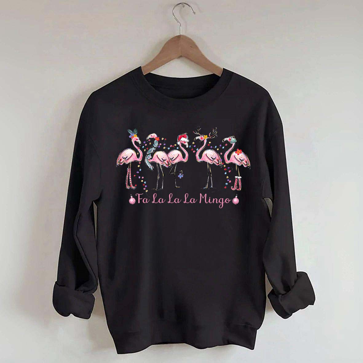 Pink Fa La La Mingo Christmas Sweatshirt