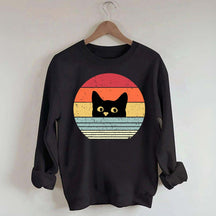 Retro Black Cat Crazy Sweatshirt
