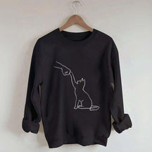 Cute Cat Fist Bump Lover Sweatshirt