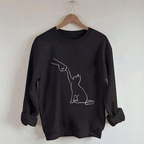 Cute Cat Fist Bump Lover Sweatshirt
