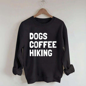 Dogs Coffee Hiking Sweatshirt